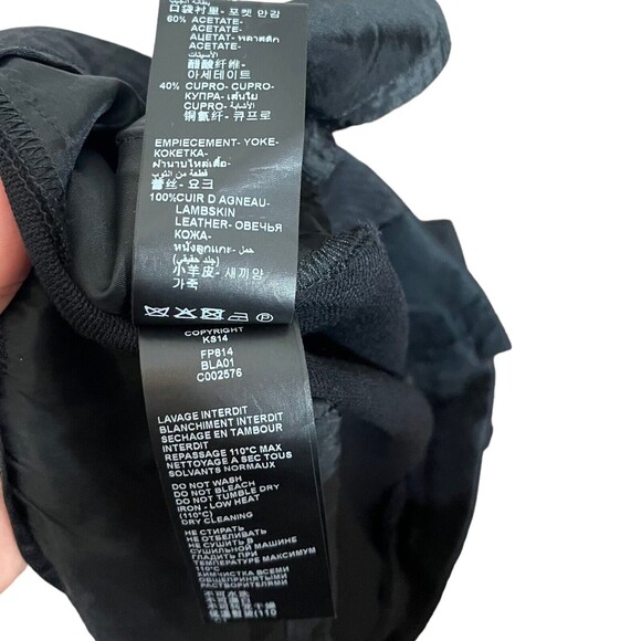 The Kooples Cropped Trouser Pants Women’s Large Black Wool Slim Fit Leather Trim - Picture 12 of 12